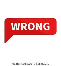 Wrong In Red Rectangle Shape For False Information Announcement Social Media Marketing
