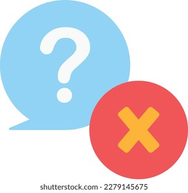 wrong reject reason vector flat illustration