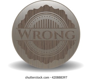Wrong retro wood emblem