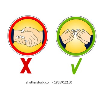 Wrong and right handshake design in social distancing during the pandemic