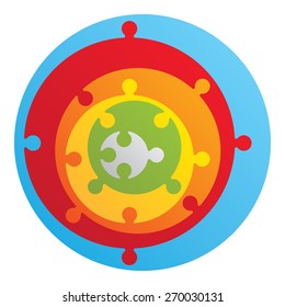 Wrong round puzzle. 6 parts.