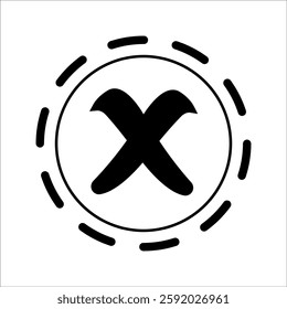 Wrong sign. line vector icon