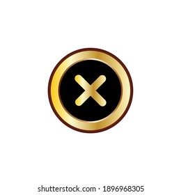 wrong sign vector design with gold gradient