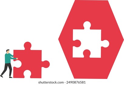 Wrong solution business. Insufficient size of jigsaw puzzle. problem challenge.

