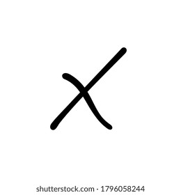 Wrong symbol design, cross sign vector illustration