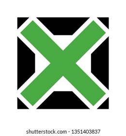 wrong symbol or X mark