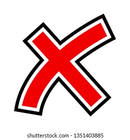wrong symbol or X mark