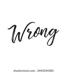 wrong text on white background.