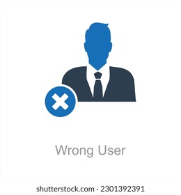 Wrong User and user icon concept