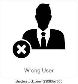 Wrong User and user icon concept