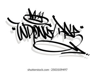 WRONG WAY graffiti tag style design