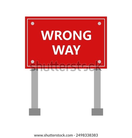 Wrong way icon illustrated on background
