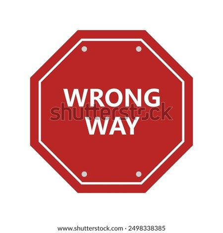 Wrong way icon illustrated on background