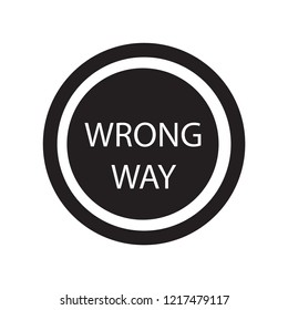 Wrong Way sign icon. Trendy Wrong Way sign logo concept on white background from Traffic Signs collection. Suitable for use on web apps, mobile apps and print media.