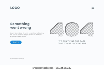 Wrong webpage layout 404 error page not found message template background screen for websites under construction. With map, compass and flashlight search illustration. Isolated