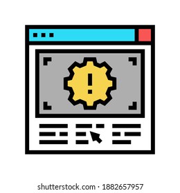 wronge internet settings color icon vector. wronge internet settings sign. isolated symbol illustration