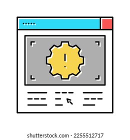 wronge internet settings color icon vector. wronge internet settings sign. isolated symbol illustration