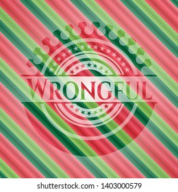 Wrongful christmas emblem. Vector Illustration. Detailed.