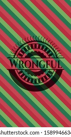 Wrongful christmas emblem. Vector Illustration. Detailed.