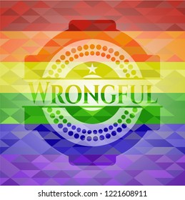 Wrongful lgbt colors emblem 