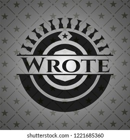 Wrote black badge
