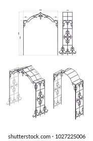 wrought iron arch
