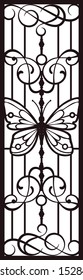 wrought iron butterfly vintage gate door