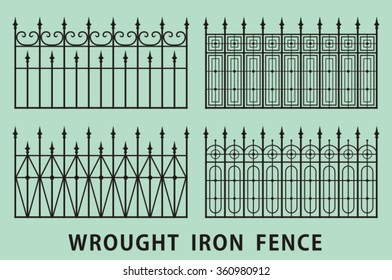 Wrought iron fence