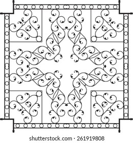 Wrought Iron Fireplace Grill Vector Art Stock Vector (Royalty Free ...