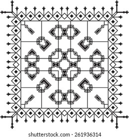 Wrought Iron Fireplace Grill Vector Art