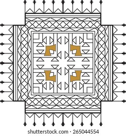 Wrought Iron Fireplace Grill Vector Art