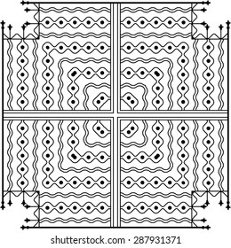 Wrought Iron Fireplace Grill Vector Art