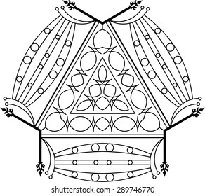 Schmiedeeiserner Kamin, Vektorgrafik