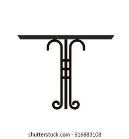 wrought iron frame isolated icon vector illustration design