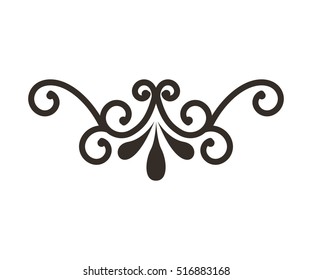 Wrought Iron Frame Isolated Icon Vector Illustration Design