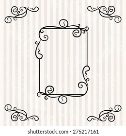 wrought iron frame - vector illustration