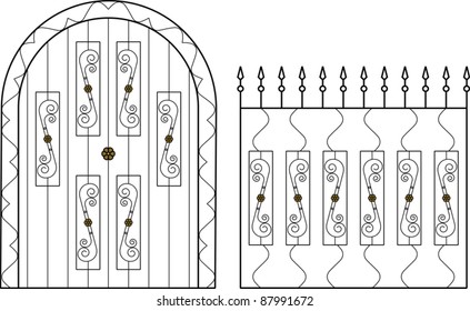 Wrought Iron Gate, Door, Fence, Window, Grill, Railing design