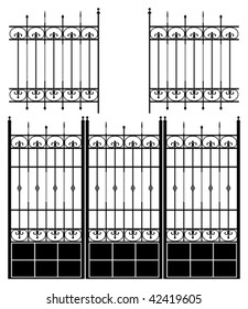 Wrought iron gate and fence