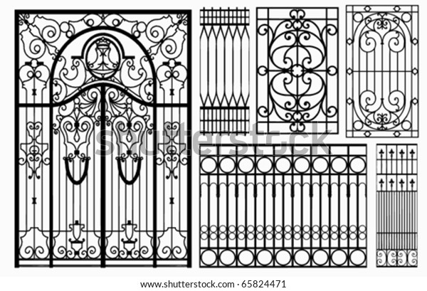 Wrought iron gate and fence.\
vector