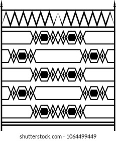 Wrought Iron Gate, Ornamental Design Vector Illustration