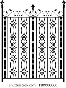 Wrought Iron Gate Ornamental Design Vector Stock Vector (Royalty Free ...