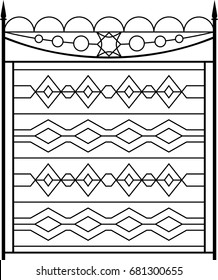 Wrought Iron Gate, Ornamental Design Vector Illustration