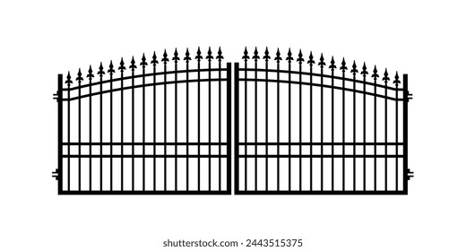 wrought iron gate	 - vector illustration