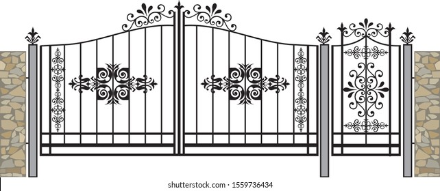 Wrought Iron Gates Metal Decorative 