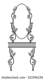Wrought iron mirror
