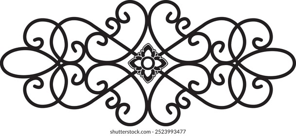 wrought iron ornament vector decor