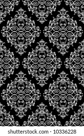 wrought iron pattern - repeating left to right, top to bottom (vector)