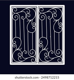 Wrought iron patterns on doors and windows