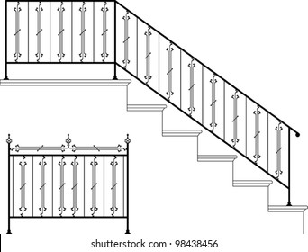 Wrought Iron Stairs, Gate Design