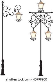 Wrought Iron street Lamp